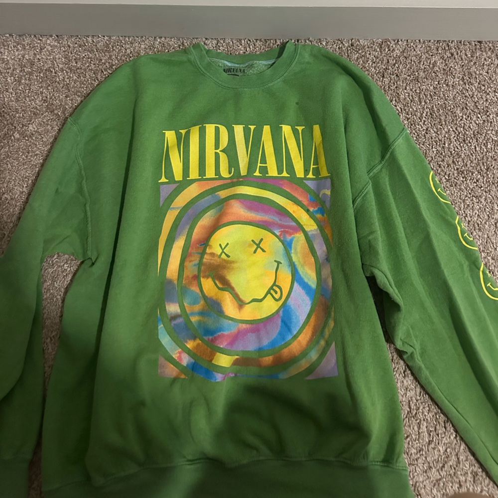 NIRVANA Vibrant Green Pullover